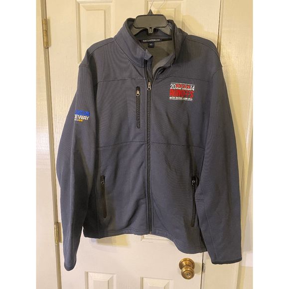 Port Authority Men's Gray MAZDA Raceway Laguna SECA Racing Jacket Size Large - Picture 1 of 8